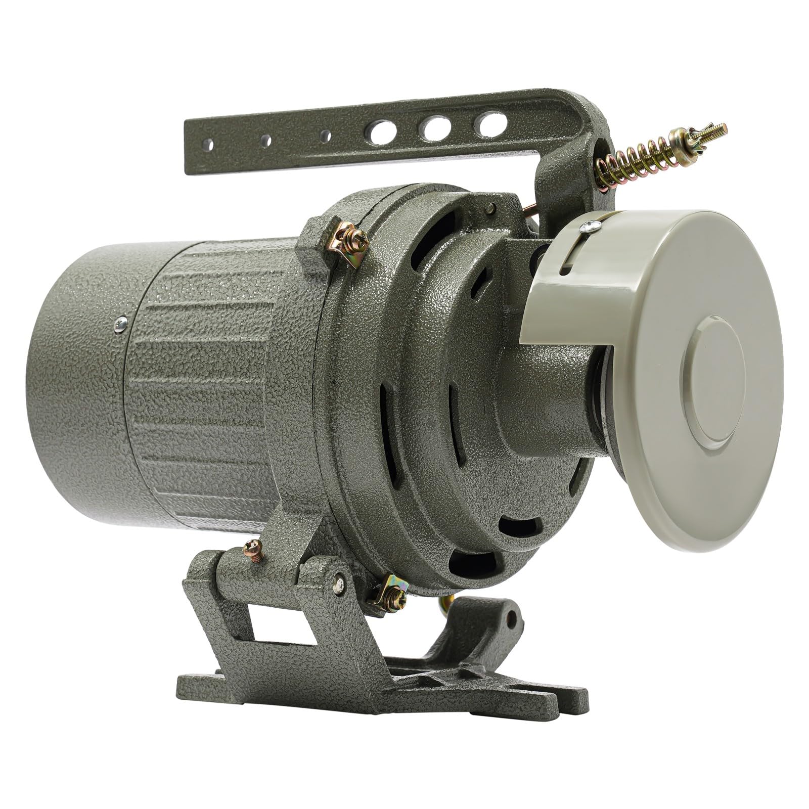 Motor eléctrico de embrague, 400 W, 2850 rpm, motor de máquina de coser industrial, color gris, 220 V, con cubierta protectora para máquinas de zigzag máquinas de perlas overlock