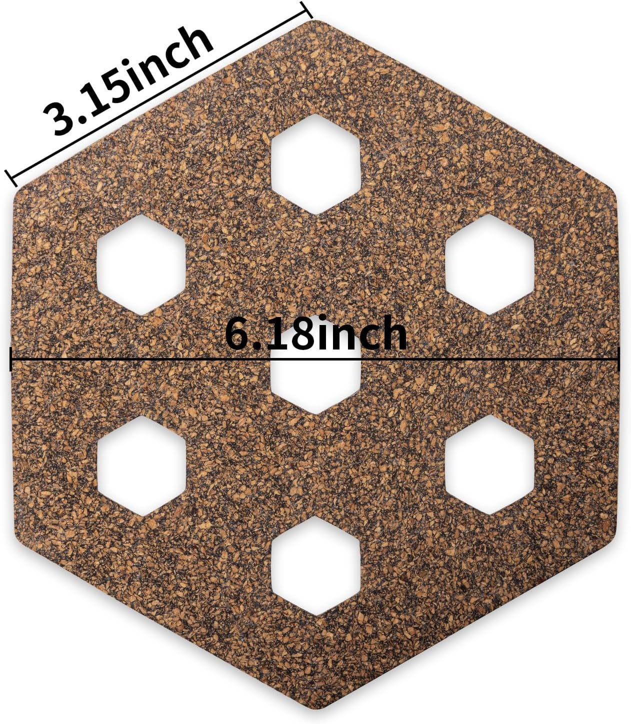 Rokia R Surfboard Traction Pad 10 PCS Anti-Slip Pad Natural Cork Surf Traction Pad with 3M Adhesive Non-Slip Sup Deck Pad Fit for Surf Tail Pad Fish, Surfboards, Skimboard, Longboard, Shortboard