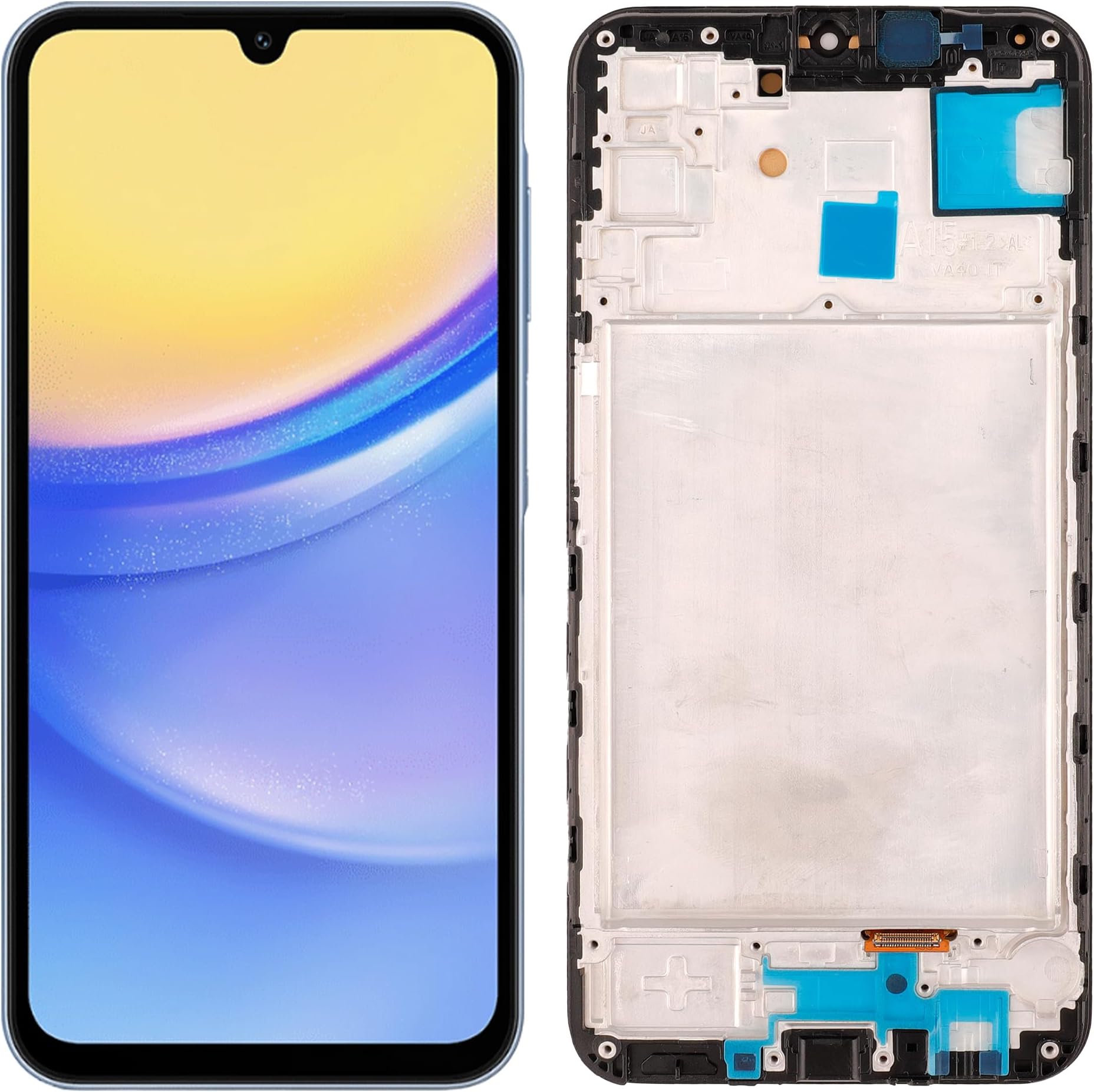 LCD Digital Display Replacement Compatible with Samsung Galaxy A15 4G / 5G A156u s156vl A156a A156w(Black with Frame) LCD Display Touch Screen Digitizer Assembly with Repair Tools-6.6inch