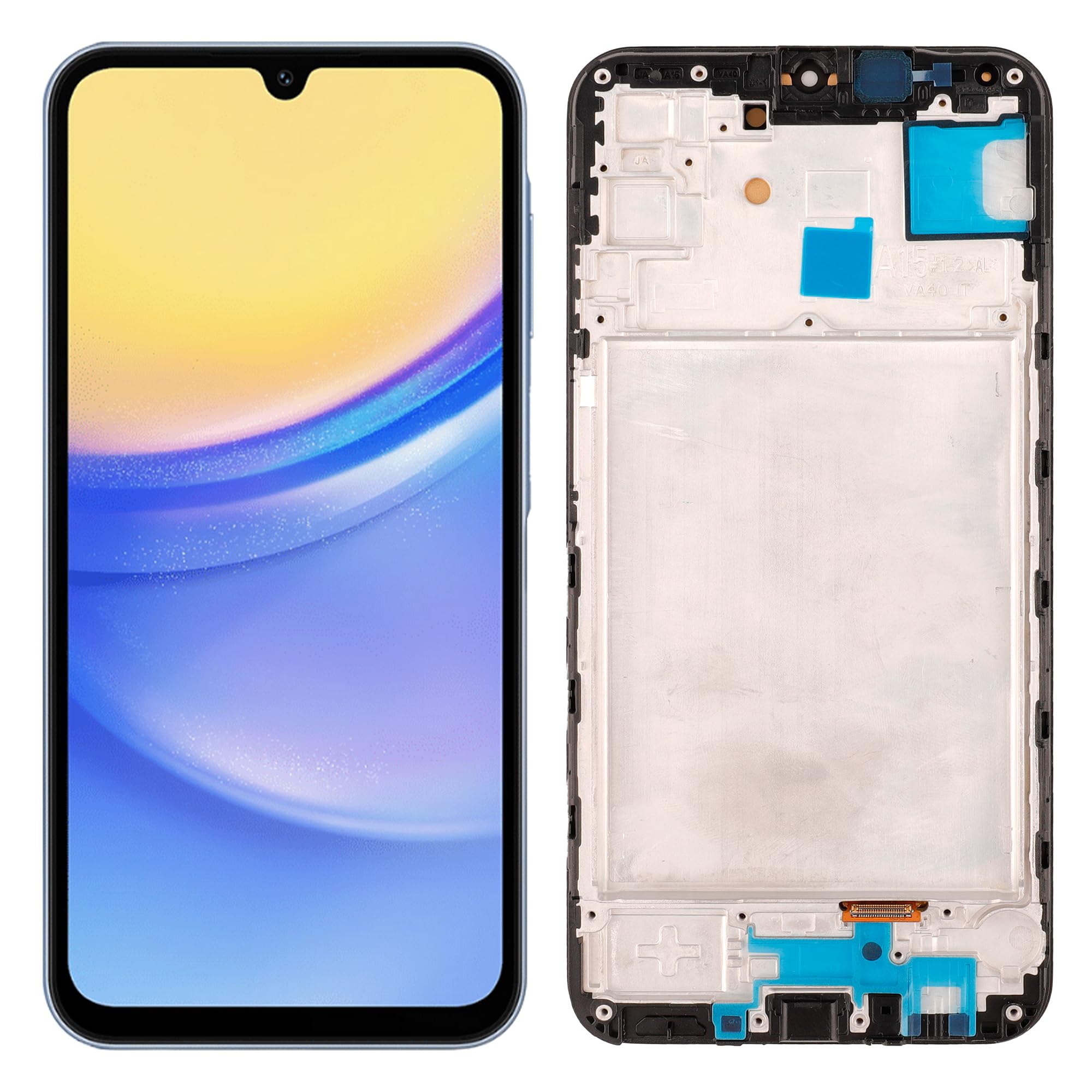 LCD Digital Display Replacement Compatible with Samsung Galaxy A15 4G / 5G A156u s156vl A156a A156w(Black with Frame) LCD Display Touch Screen Digitizer Assembly with Repair Tools-6.6inch
