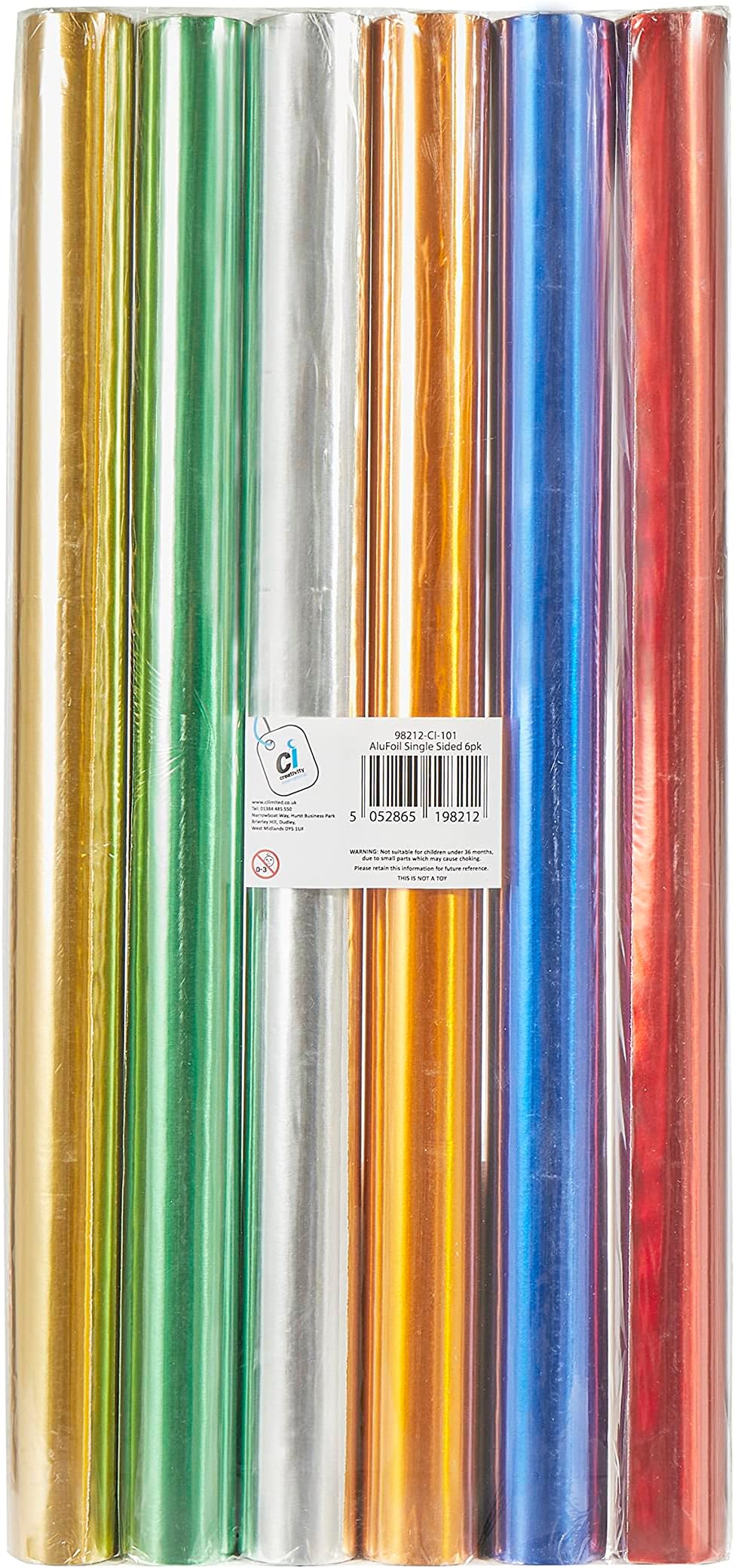 scola Metallic Classpack Paper Rolls, 6 Pieces, 500mm x 4.5m, School Supplies, Art and Crafts Projects, Children's Craft Projects, Ideal for Kids