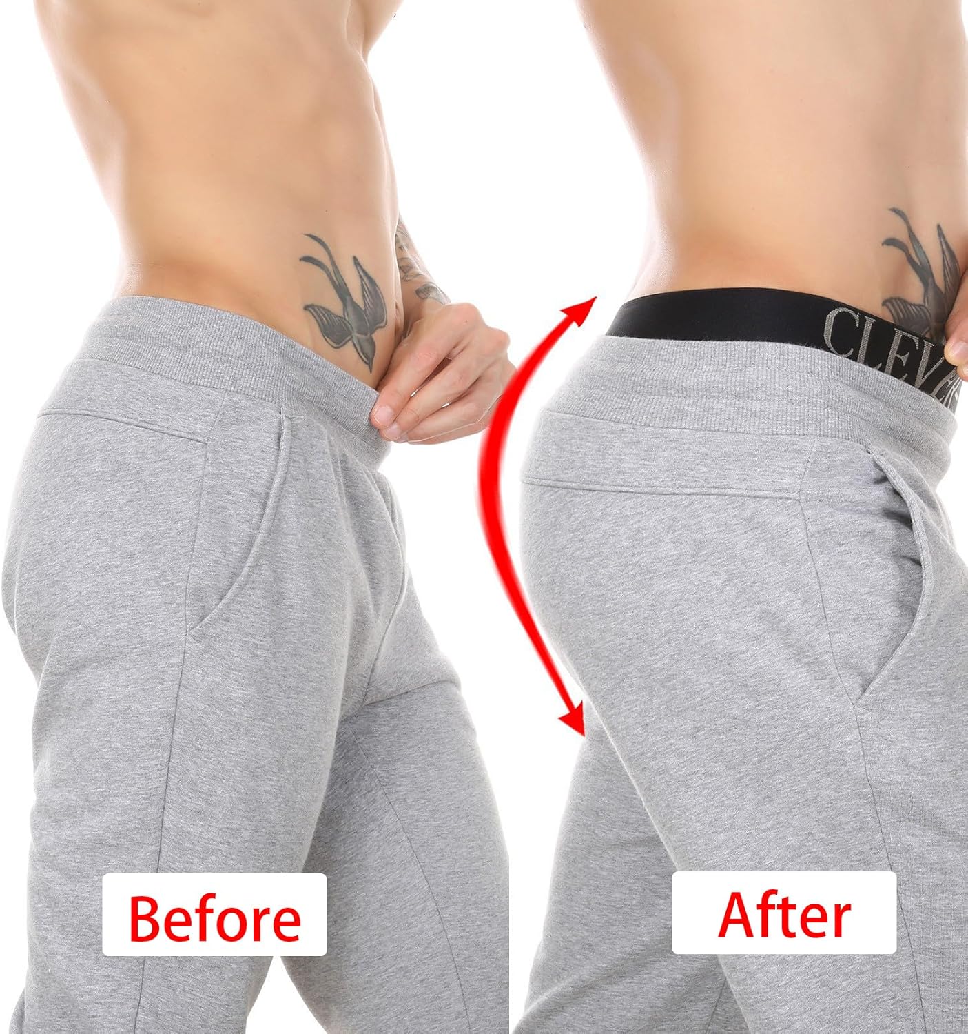 Evankin Mens Butt Padded Boxer Briefs Breathable Mesh Underwear Butt Enhancer Underpants with Hip Pad - Image 3