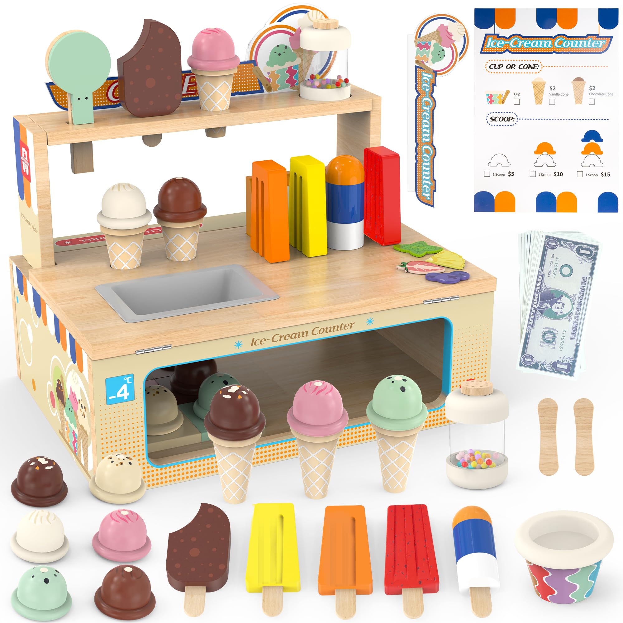 50% OFF Wooden Ice Cream Toy Set for Toddlers - Code 272T8OIS - Image 1
