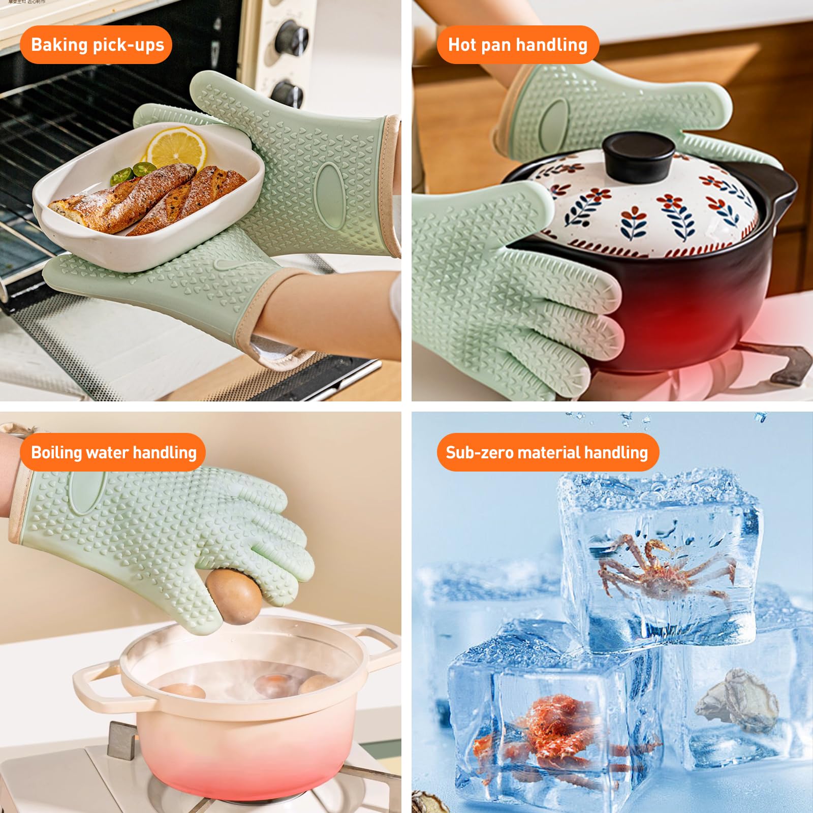 Gants De Cuisine Résistants à La Chaleur (13 Po) - 500 °F | Coton Et