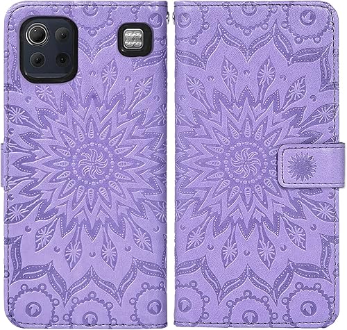 Miniatura 4 de Asuwish Funda de teléfono para LG K92 5G con protector de pantalla de vidrio templado y funda delgada de piel de girasol, soporte para tarjetas,