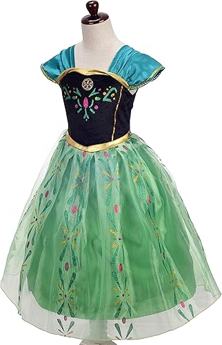 Miniatura 3 de Lito Angels Disfraces de princesa para niñas, reina de nieve, hielo, hermana, Halloween, cumpleaños, fiesta de disfraces con accesorios