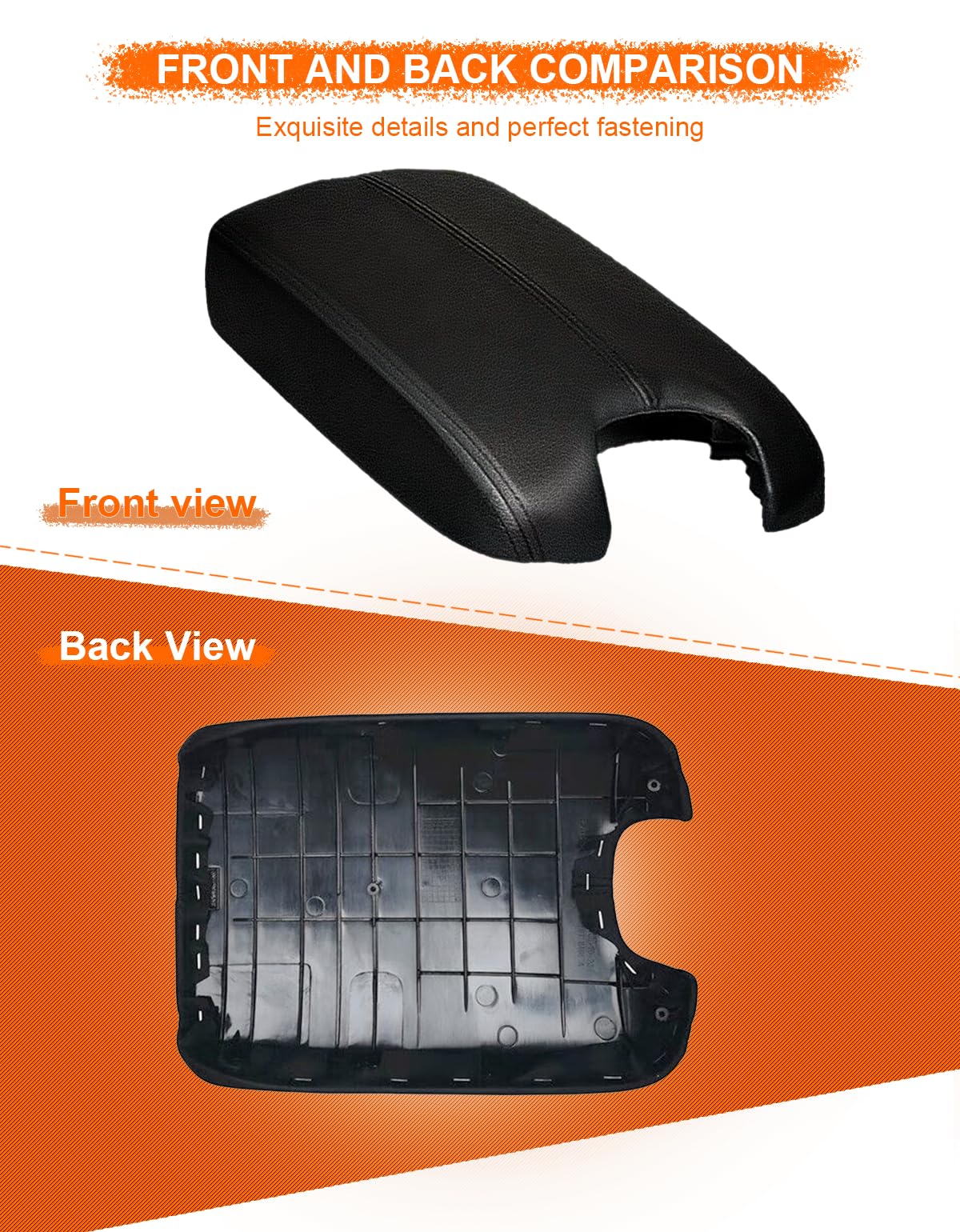 Fit For Honda Accord 08-12 09 10 Armrest Center Console Lid Black Red Stitch E - Foto 10