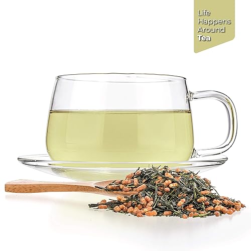 Miniatura 3 de Tealyra - Imperial Gyokuro Genmaicha - Té japonés de hojas sueltas - Té verde Gen Mai Cha con arroz tostado integral - Nivel de cafeína bajo - 7.05