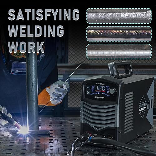 Miniatura 7 de Soldador TIG de 200 A con pulso, 110 V220 V de doble voltaje, 3 en 1 DC TIGPulso TIGSPOT TIGStick Máquina de soldadura, pantalla digital, protección