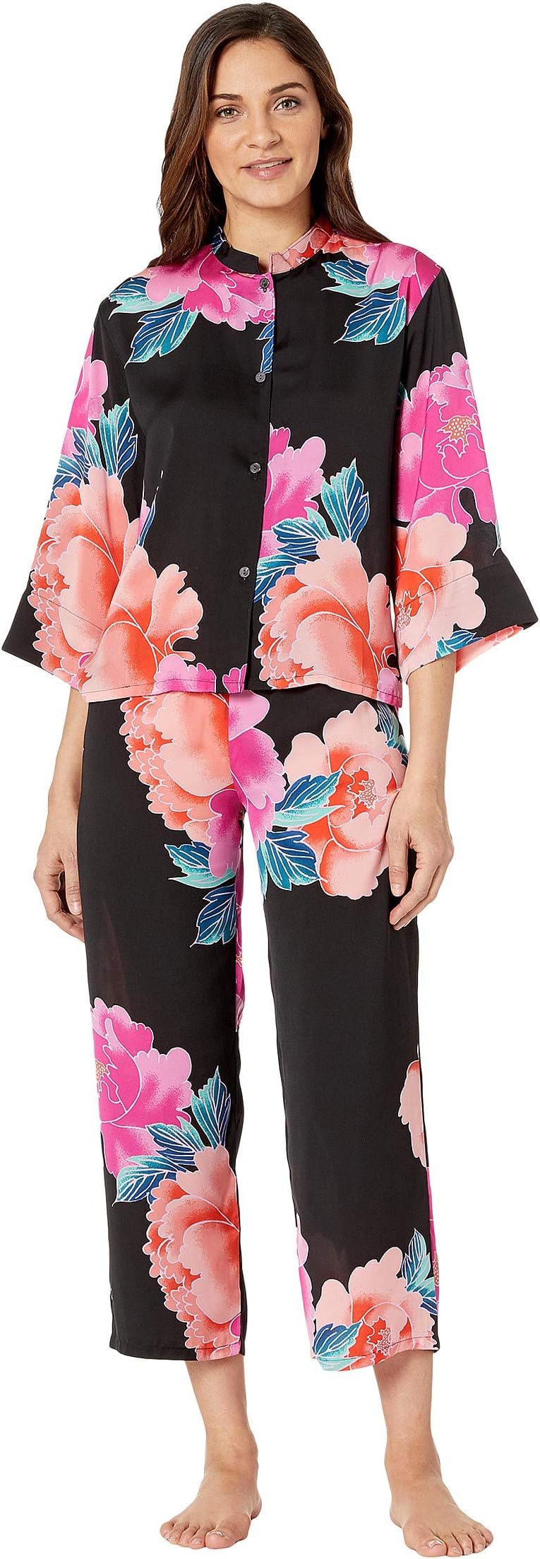 Printed Silky Satin PJ Set