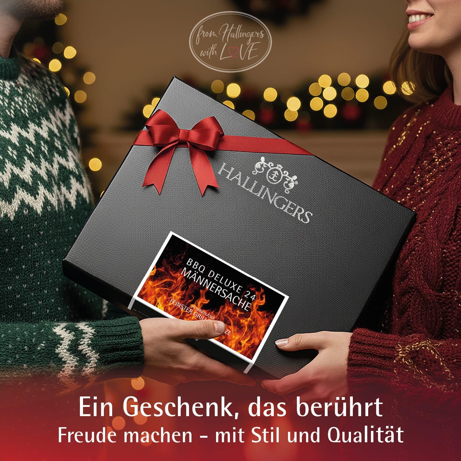 Hallingers Genuss Manufaktur Gewürz Geschenk-Set - 24 Gewürze aus aller Welt in wertiger Geschenkbox mit Rezept-Booklet "BBQ Deluxe 24 M...", Geschenkidee für Männer Freund