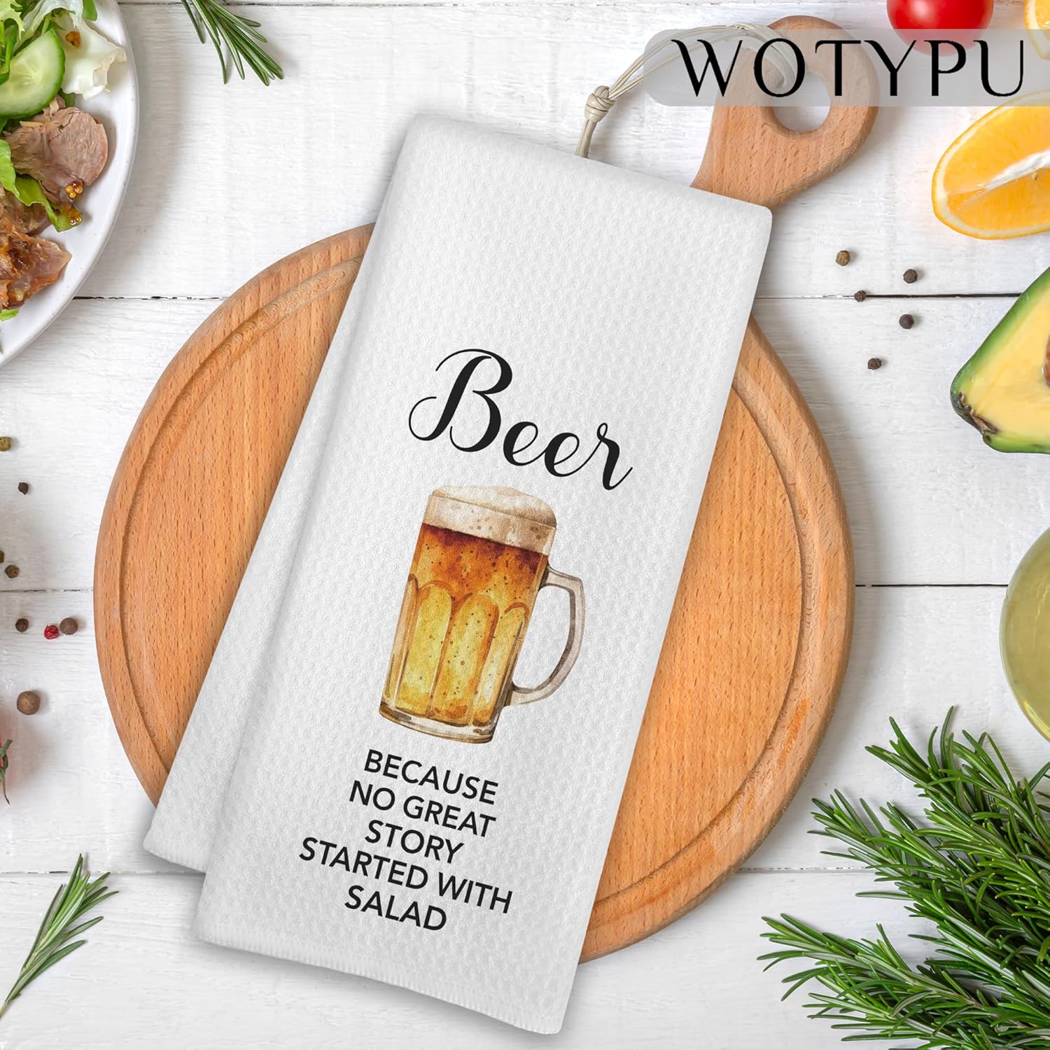 Funny Beer Kitchen Bar Towels, Beer Gifts for Women Men Dish Tea Towel, Alcohol Lover Gifts Decorative Hand Towels for Kitchen Home Bar Cart Decor, 16x24 Inch - Image 2