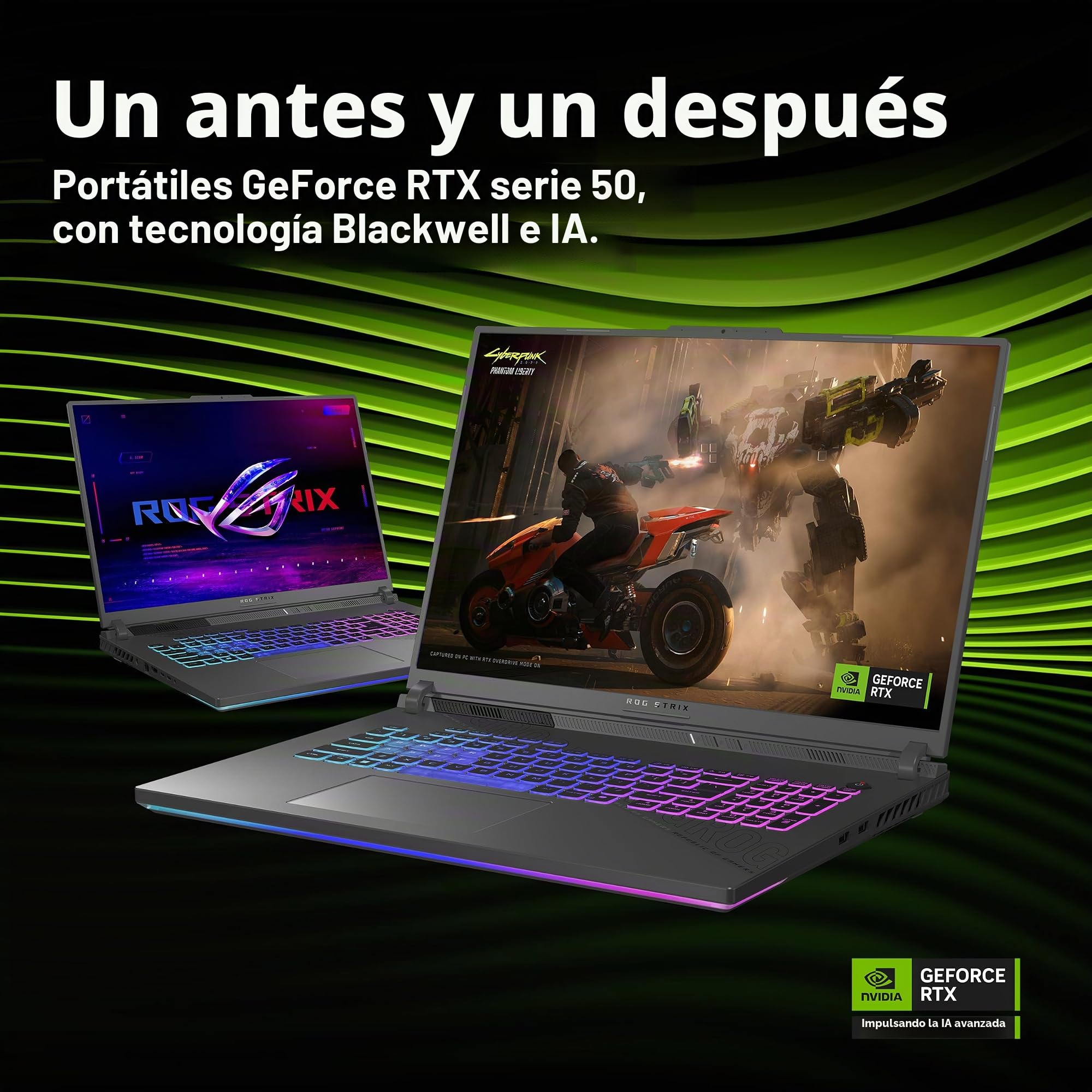 197105964907 ASUS ROG Strix G18 (2025) Laptop para juegos, 18 pulgadas ROG FHD+ 16:10 144Hz, NVIDIA® GeForce RTX™ 5060, procesador móvil AMD Ryzen™ 9 8940HX, 16GB DDR5-5200Mhz, 1TB SSD, Wi-Fi 6E, Wind
