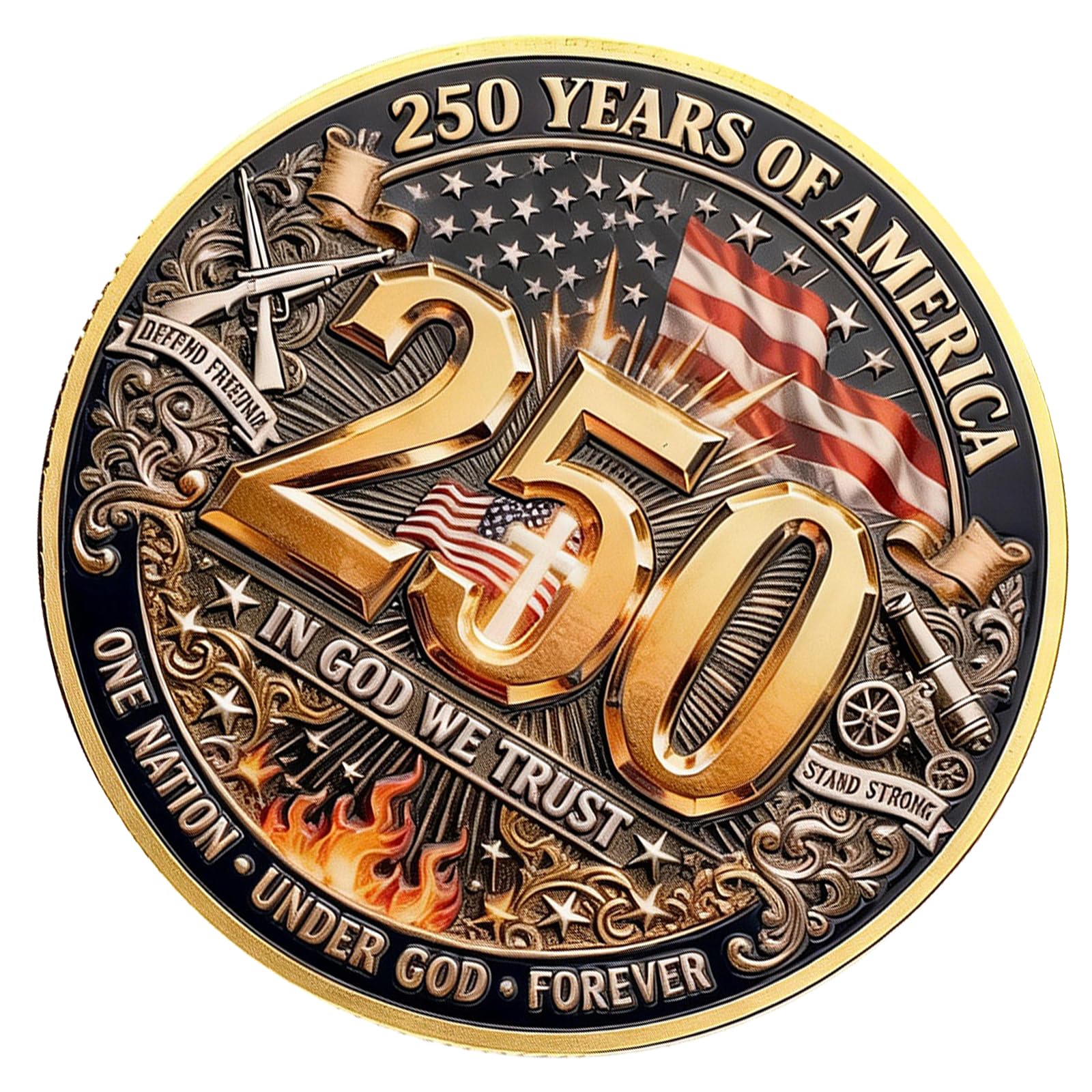 GMBYLBY Sided Martial Navy Commemoratives Coin US Navy 250th Anniversary Challenge Coin Veterans Martial Collectible Patriotic Challenge