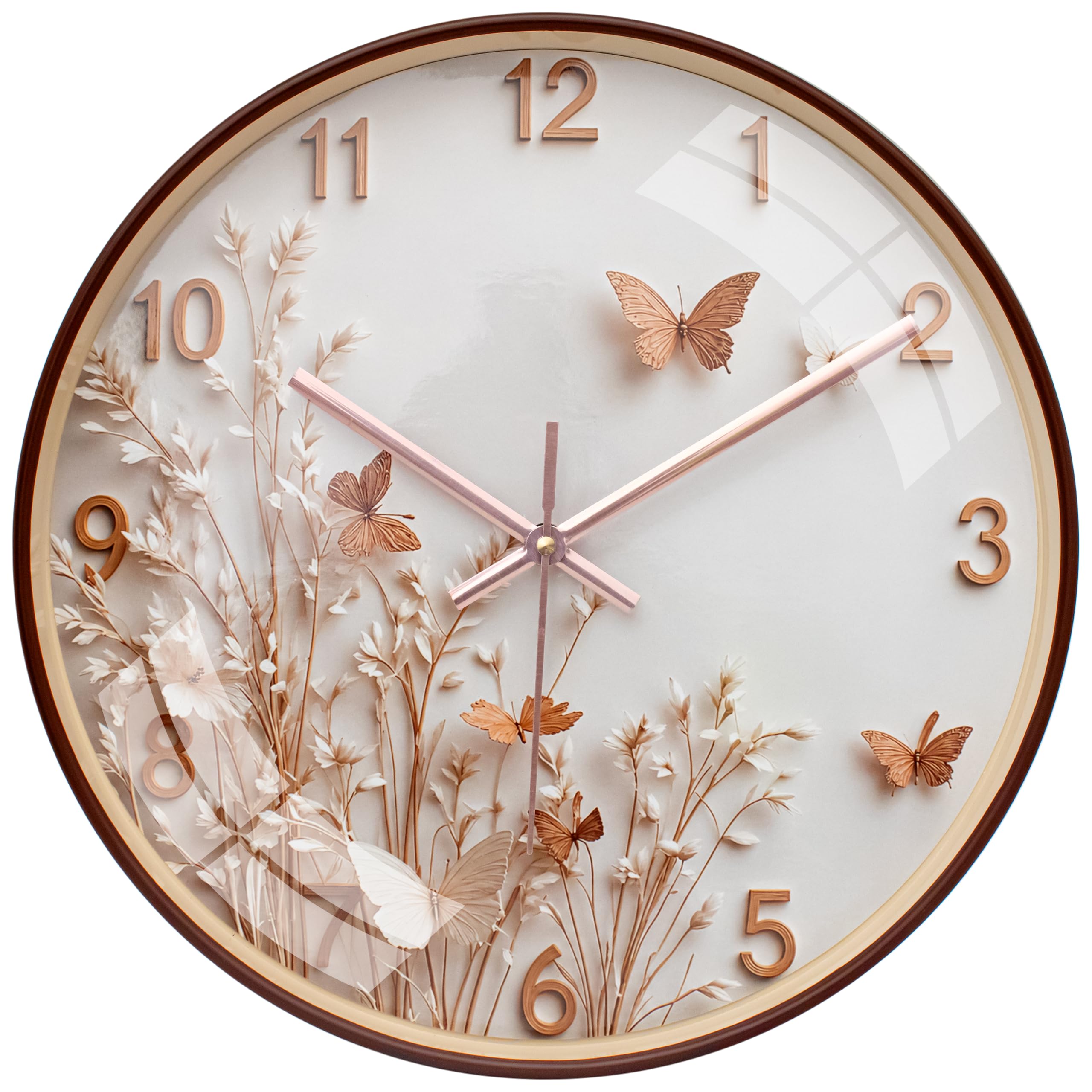Rylan Wall Clock 12" Silent Quartz Decorative Wall Clock Non-Ticking Classic Digital Clock Battery Operated Round Easy to Read Handheld Complete Home/Kitchen/Bedroom(446)'-picture-31