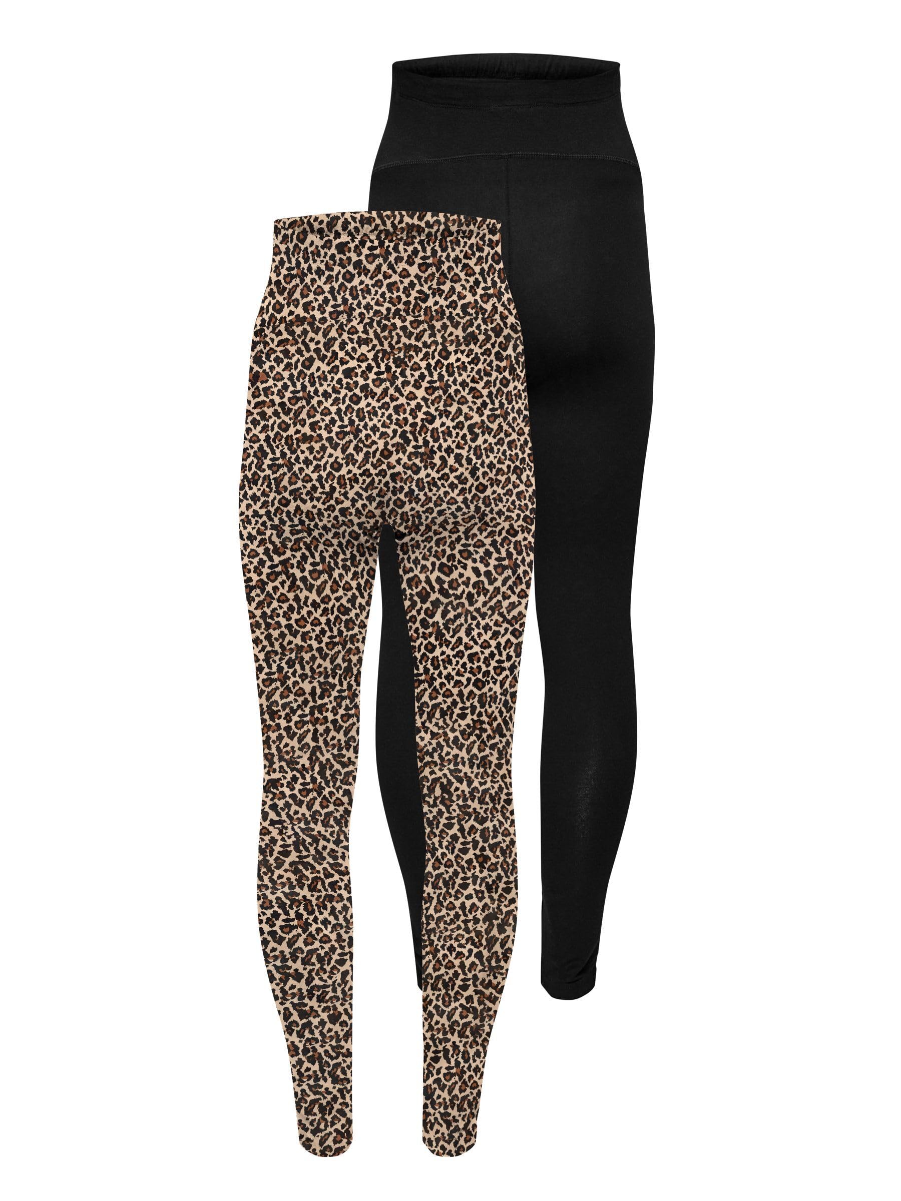 ONLY MATERNITY Olmlovely Life New Leg 2 Pezzi AOP Jrs Noos (Pacco da 2) Donna