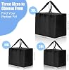 Food Delivery Bag, 70L 52x35x39cm Black Large Insulated Cooler Bag, Waterproof Pizza Delivery Bags, Reusable Grocery Shopping Bags, Picnic Bag, Warm, Cooler Bags for Food, Grocery Delivery Bag Hold