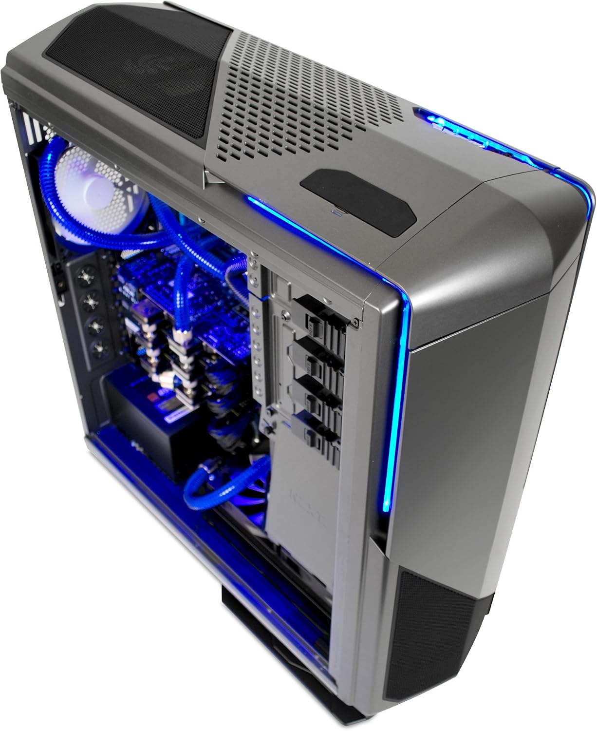 NZXT Phantom 820 Full Tower Chassis with RGB Color Changing Lights and Fan Control CA-PH820-G1, Gunmetal (Shell Only)