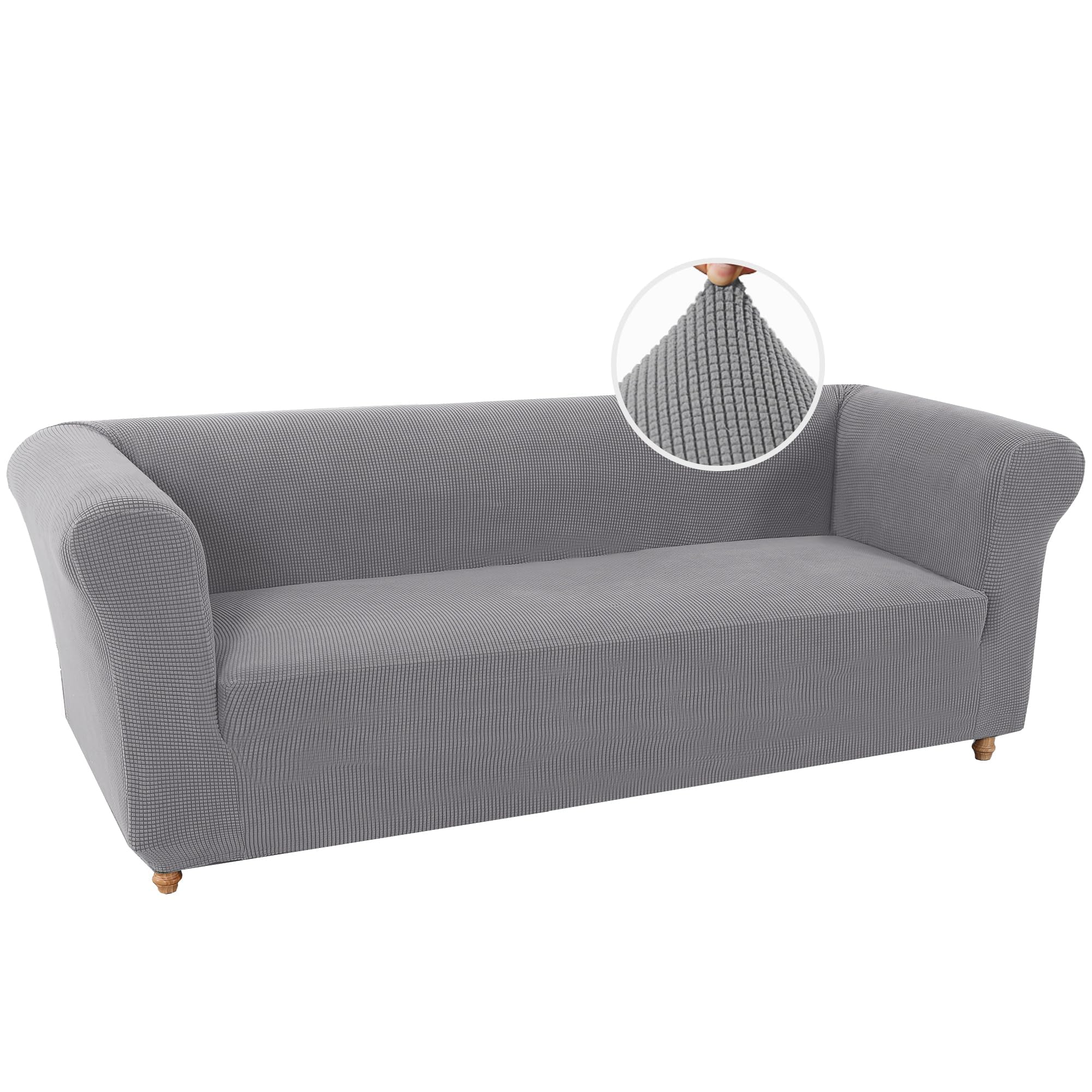 Turquoize Stretch Chesterfield Sofa Covers for Living Room Soft Sofa Couch Covers for 3 Cushion Couch Non-Slip Sofa Slipcover for Dogs Pet Furniture