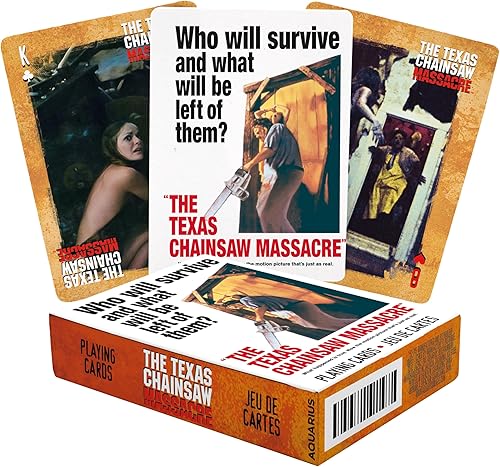 AQUARIUS Texas Chainsaw Massacre - Baraja de cartas de tamaño póquer para tus juegos de cartas favoritos - Mercancía y coleccionables con licencia