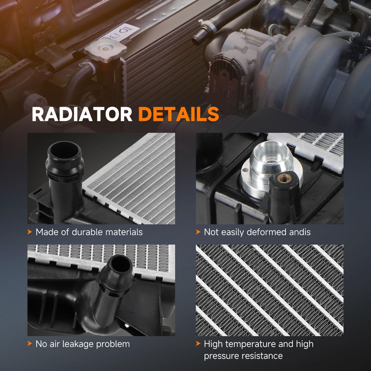 OCPTY 2828 Engine Radiator fit for 2008-2011 for Audi A6 2.8L 2006-2009 for Audi A6 3.2L 2006 2009-2010 for Audi A6 Quattro 3.0L 2006-2009 for Audi A6 Quattro 3.2L 2001-2002 for Saturn L100 2.2L