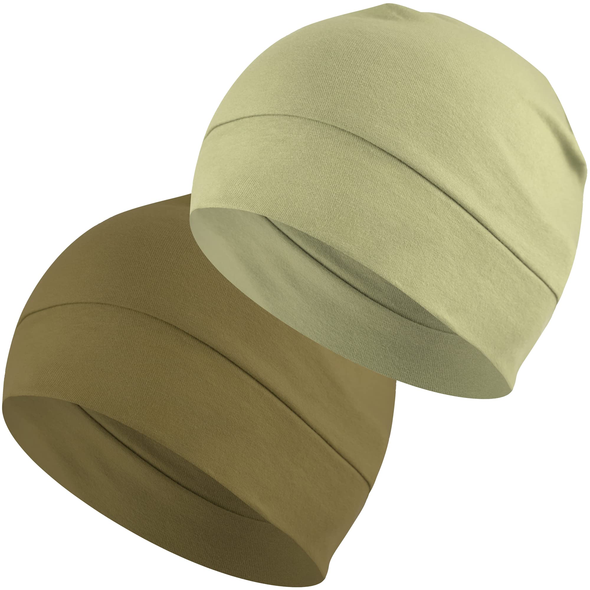 Headshion 100% Cotton Skull Caps Beanie Sleeping Hats for Men Women