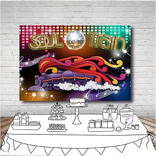 Miniatura 2 de Decoración de fiesta de baile de discoteca de 9 x 6 pies de los años 70 y 80, fondo para fotos, fondo de fotografía con temática de los años 70,