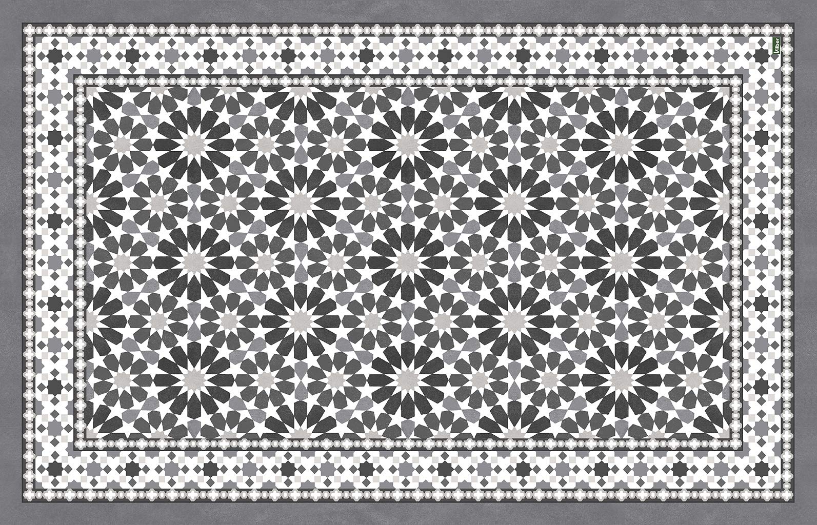 Tapis en vinyle imperméable Vilber Nador anti-dérapant et facile à nettoyer