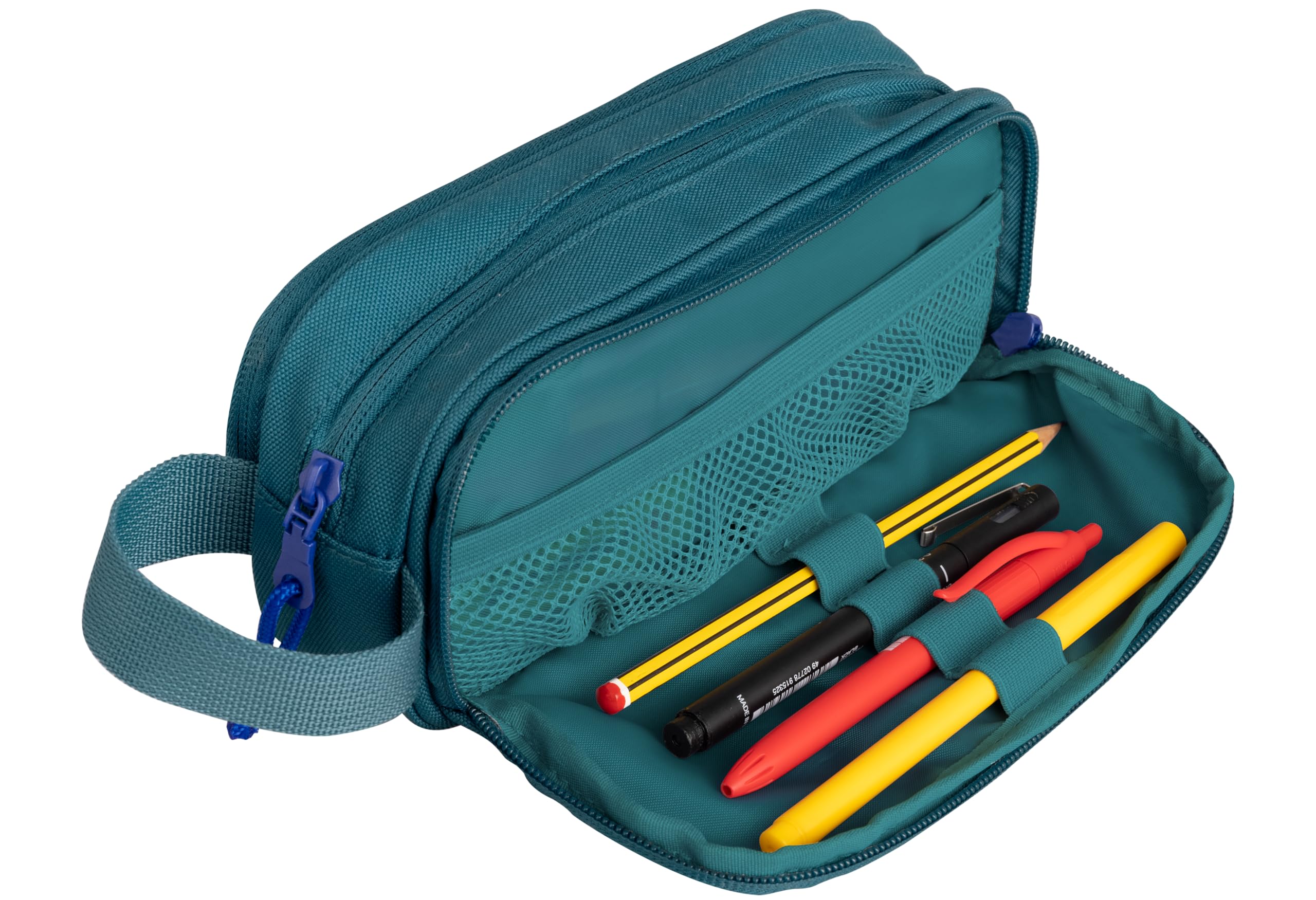 Oxford Aquamarine School Pencil Case 22.5 x 9.5 x 8 cm, Multicoloured - Image 2