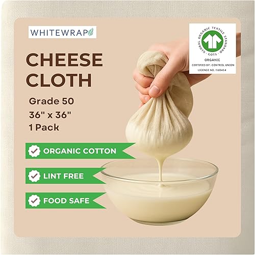 Estopilla  Bolsa de leche de nueces, colado reutilizable, paño de muselina de mantequilla sin blanquear para cocinar, yogur, jugo, paño de queso