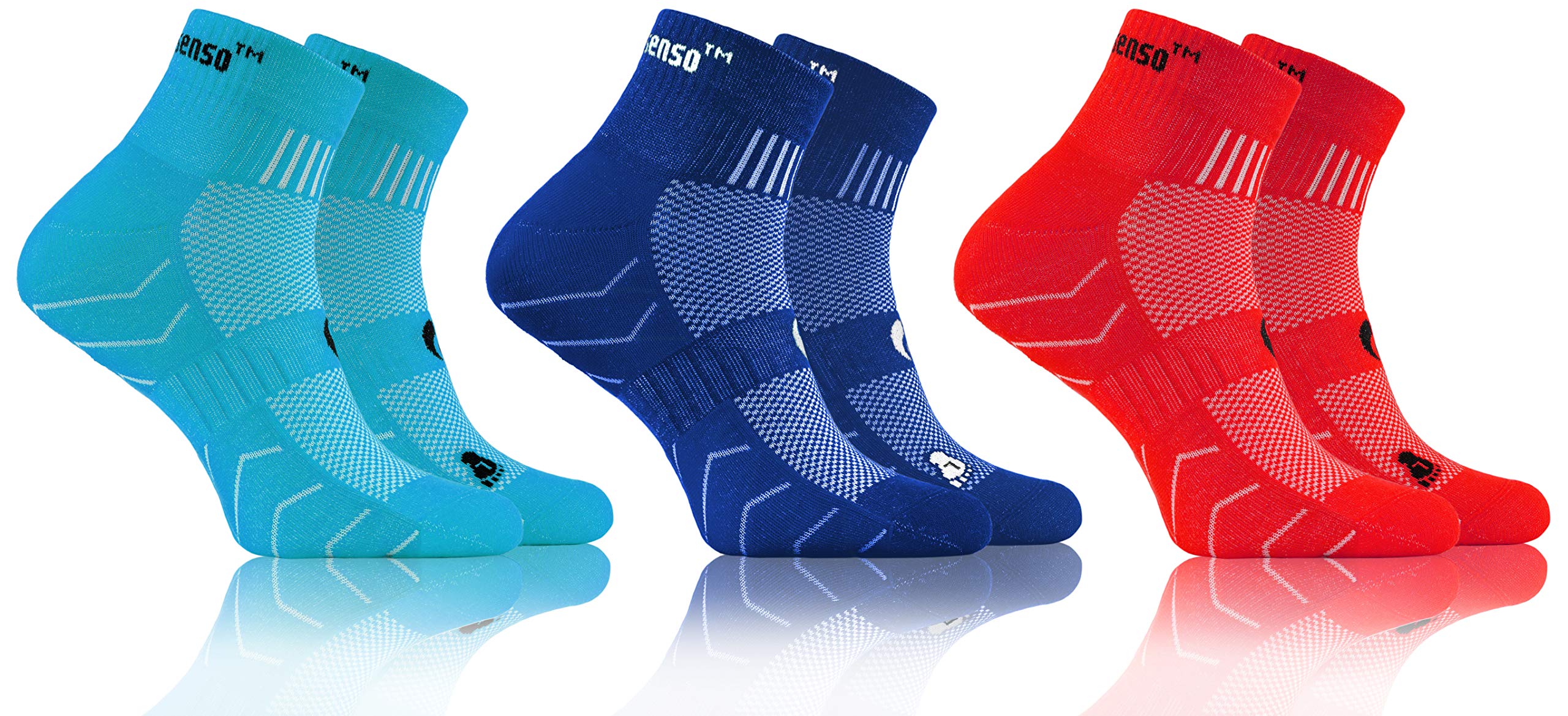 Sesto Senso Calcetines Deporte Colores Mujer Hombre Algodón 3-6 Pares