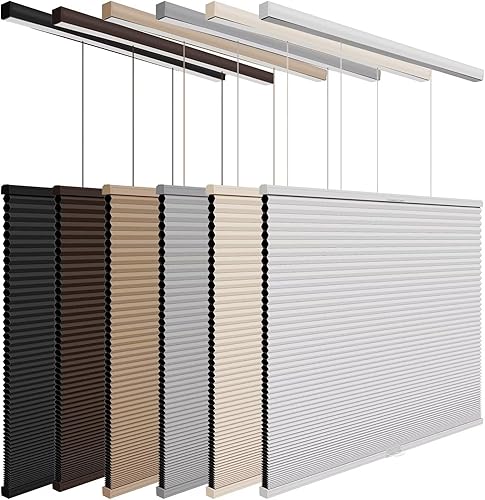 Miniatura 8 de Changshade Persianas celulares opacas personalizadas, de arriba hacia abajo, parte inferior hacia arriba, persianas inalámbricas para oscurecer la