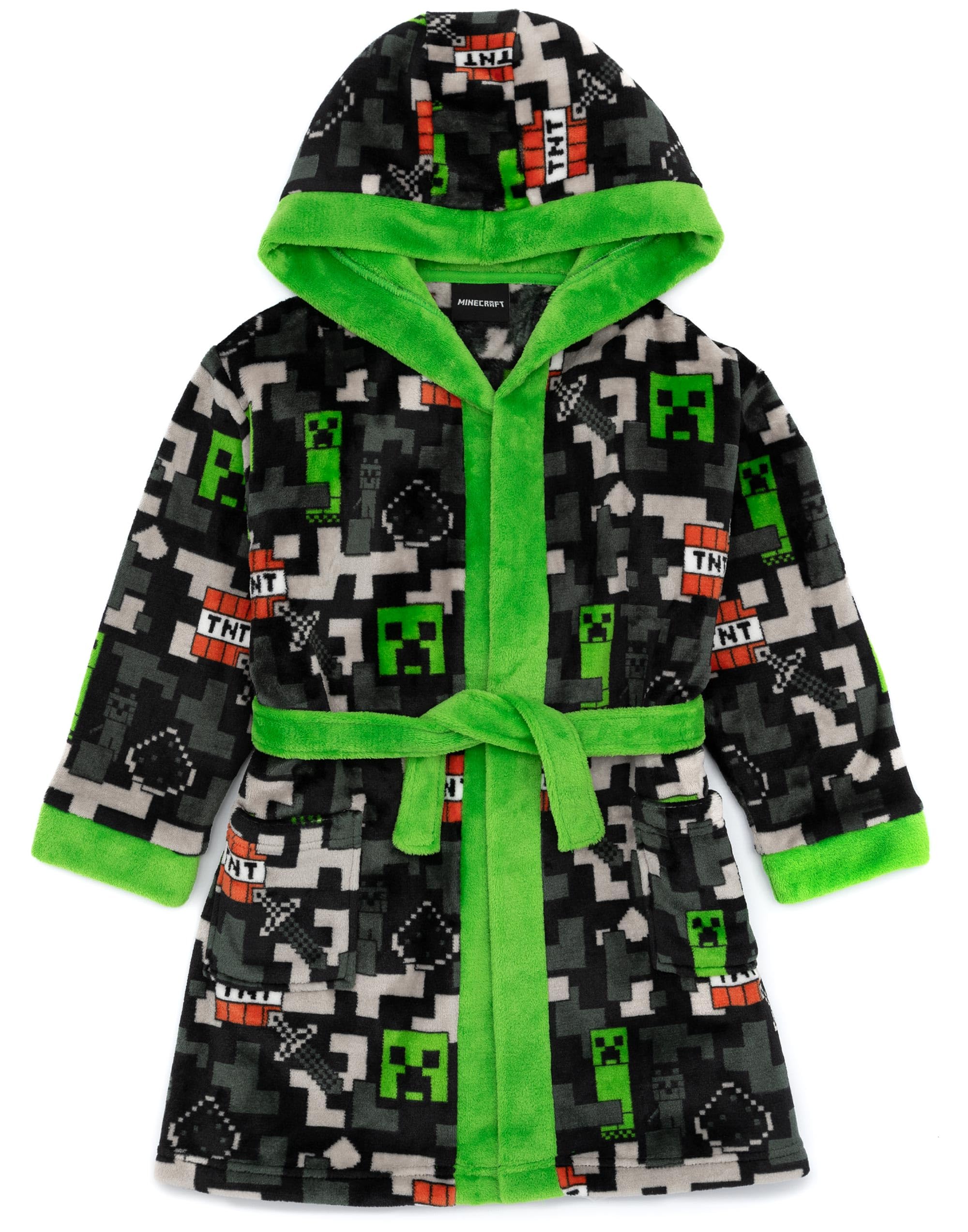Minecraft Boys' One-Piece Hooded Union Suit Onesie Blanket Sleeper