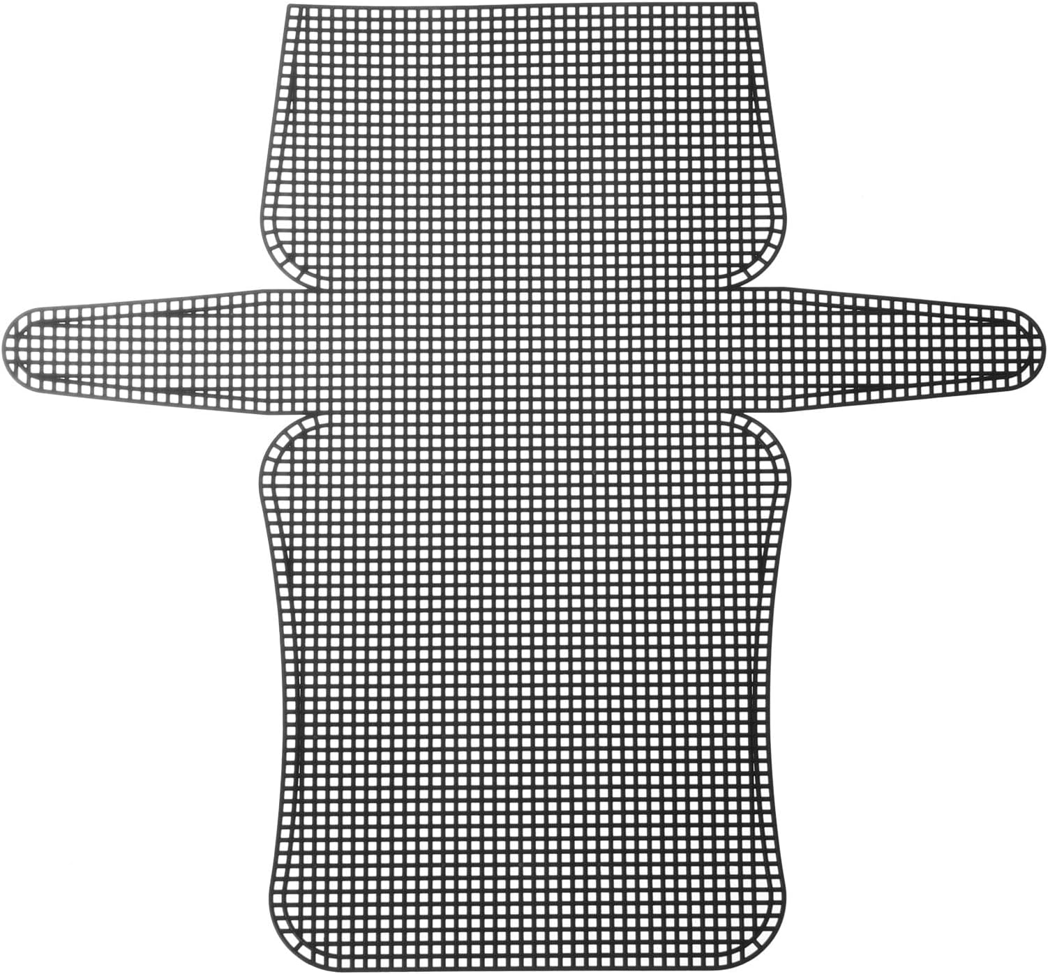 Generic 2Pcs Plastic Mesh Canvas Sheet 6 Count 33 cm/ 13" for Crochet Bag Making Crossbody Bag Blank Canvas for Embroidery Needlepoint, Bag, Knit Crochet Mesh, Black