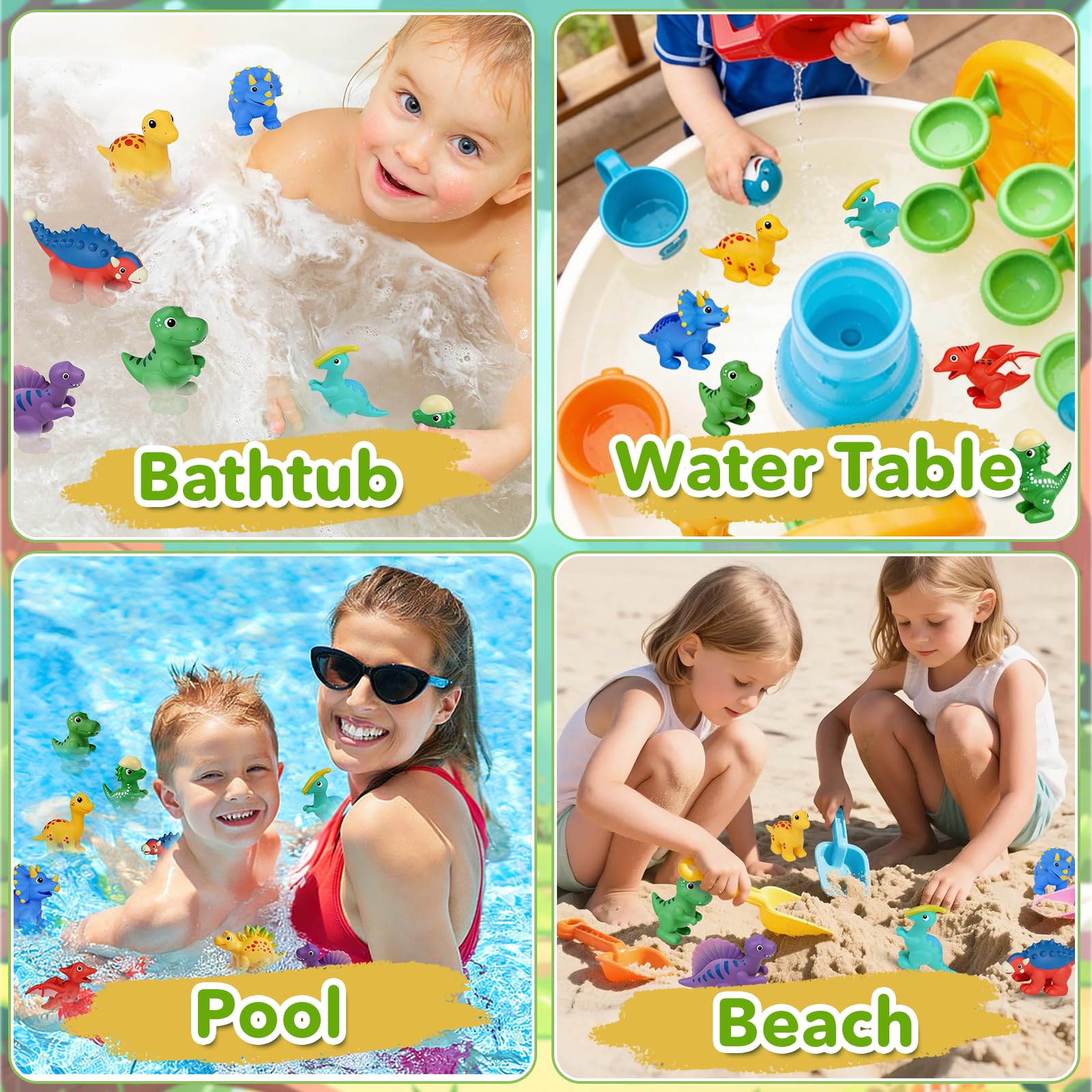 Dinosaur Bath Toys for Kids - Mold Free! -8