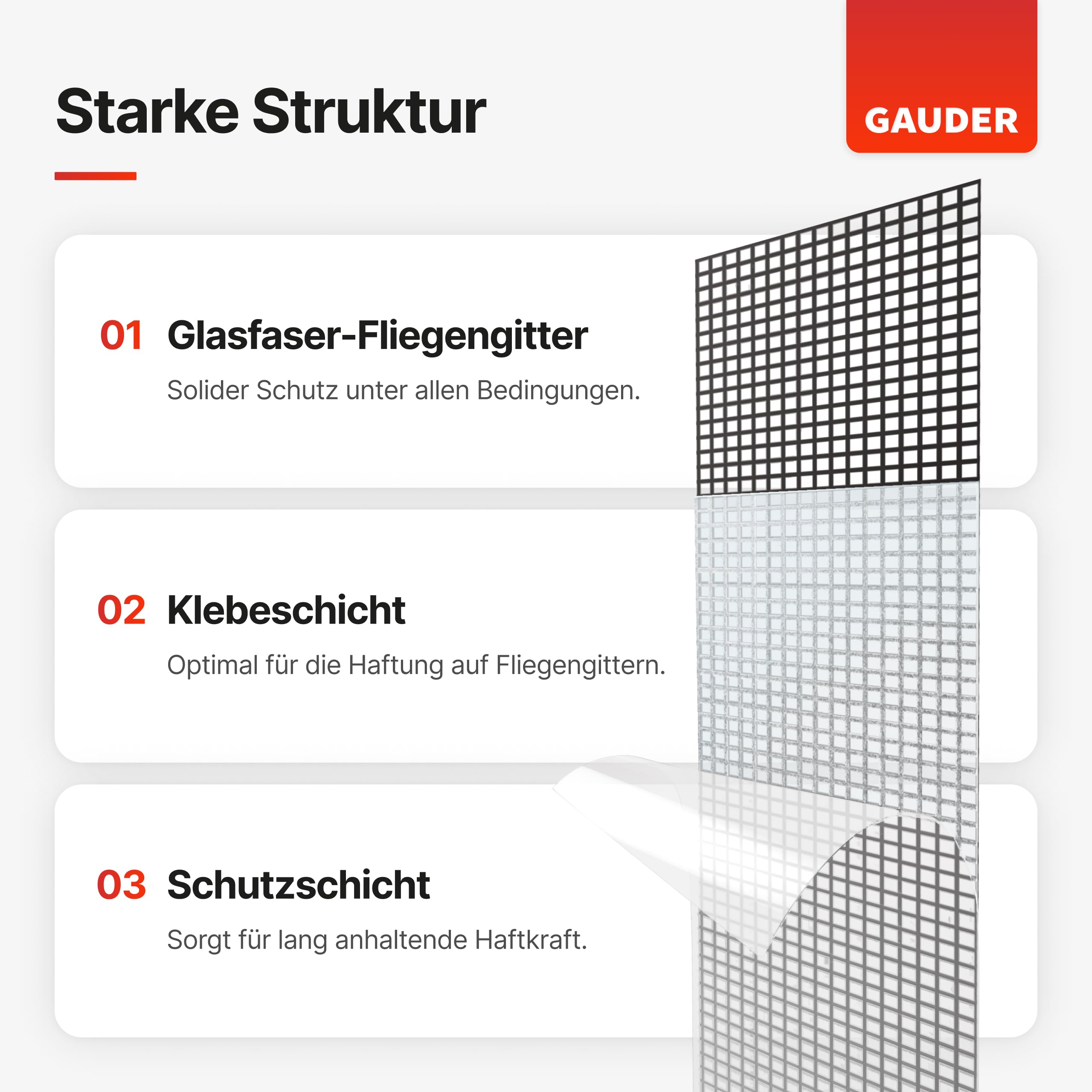 Selbstklebendes Fliegengitter Reparatur Set – 60 Stück Glasfaser-Klebeband, Schwarz, Für Fenster & Türen