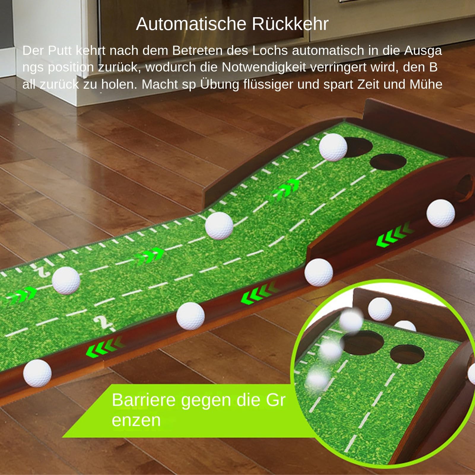 Golf Putting Mat De Madera Sólida Hecho Antideslizante Golf | Esterilla de putting plegable para hombres, mujeres, adultos, exteriores, jardín, patio y hogar