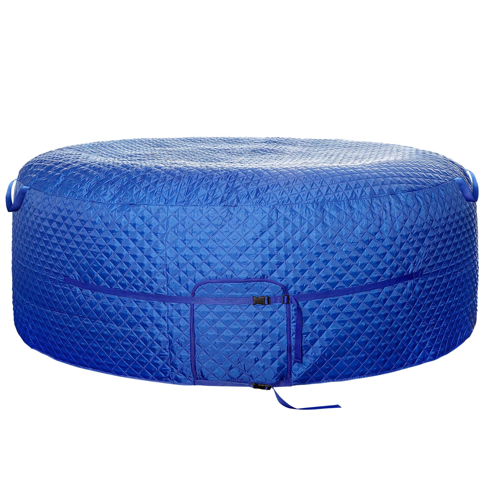 Tlswshsy 71'' x 27'' Insulated Inflatable Hot Tub Thermal Cover, Energy Efficient Hot Tub Cover with Handles and Straps, Portable Hot Tubs Spa Full Coverage for Keeping Warm and Dustproof (Blue)