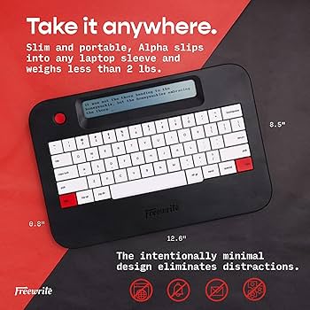 Freewrite Alpha | Portable Digital Typewriter with LCD