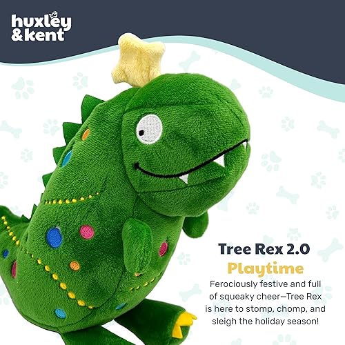 Miniatura 2 de Lulubelles Power Plush  Tree Rex Dino (L)  Juguete navideño para perros con chirriante  Divertido regalo para perros  Divertido, duradero y seguro