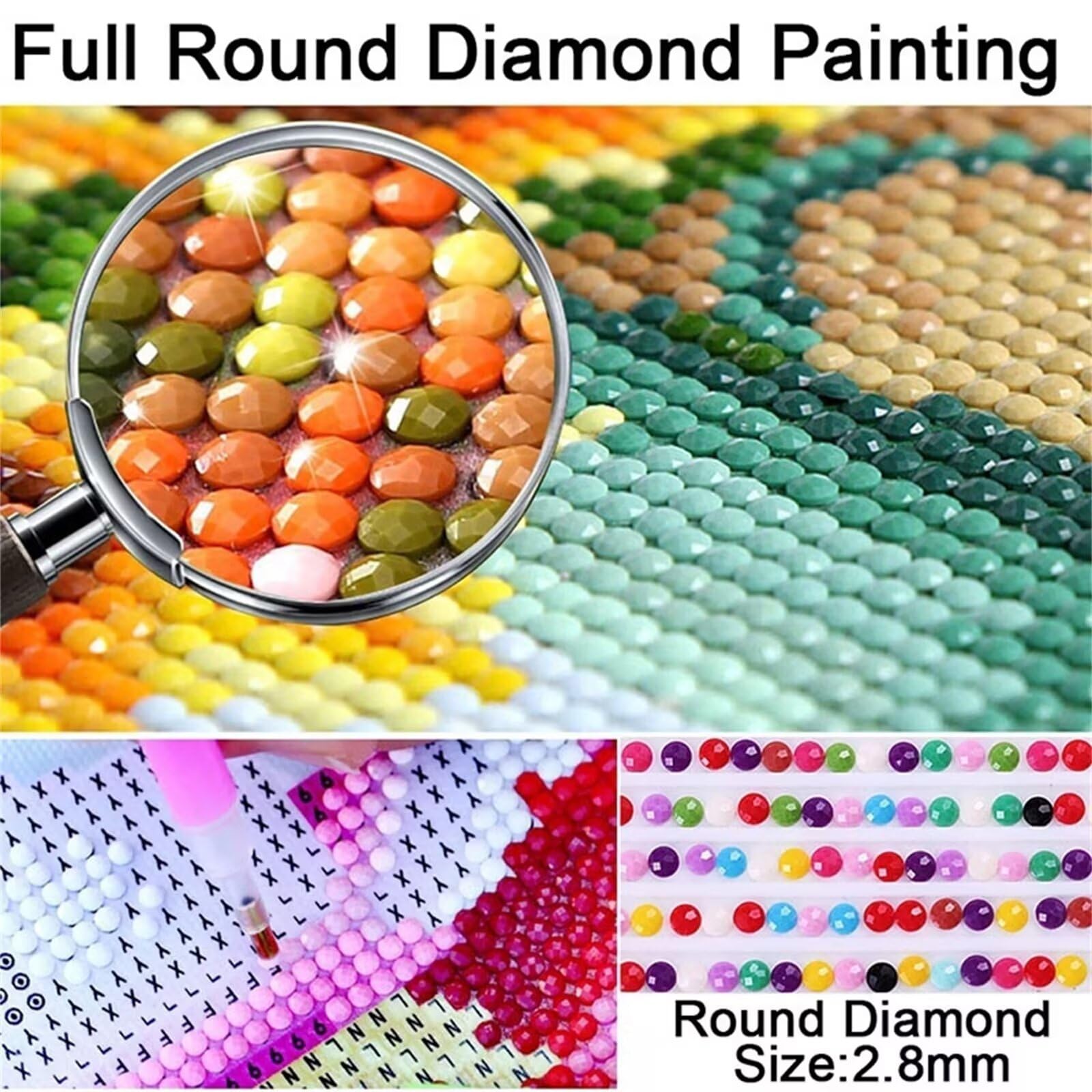 Duże zestawy do malowania diamentami 5D dla dorosłych, DIY, pełne wiercenie, abstrakcyjne rośliny, zestaw artystyczny dla początkujących, okrągłe kryształy, stras, zestaw do haftowania, dekoracja