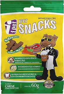 Bifinho IPETsnacks Carne com Vegetais 60g IPET Sabor Vegetais