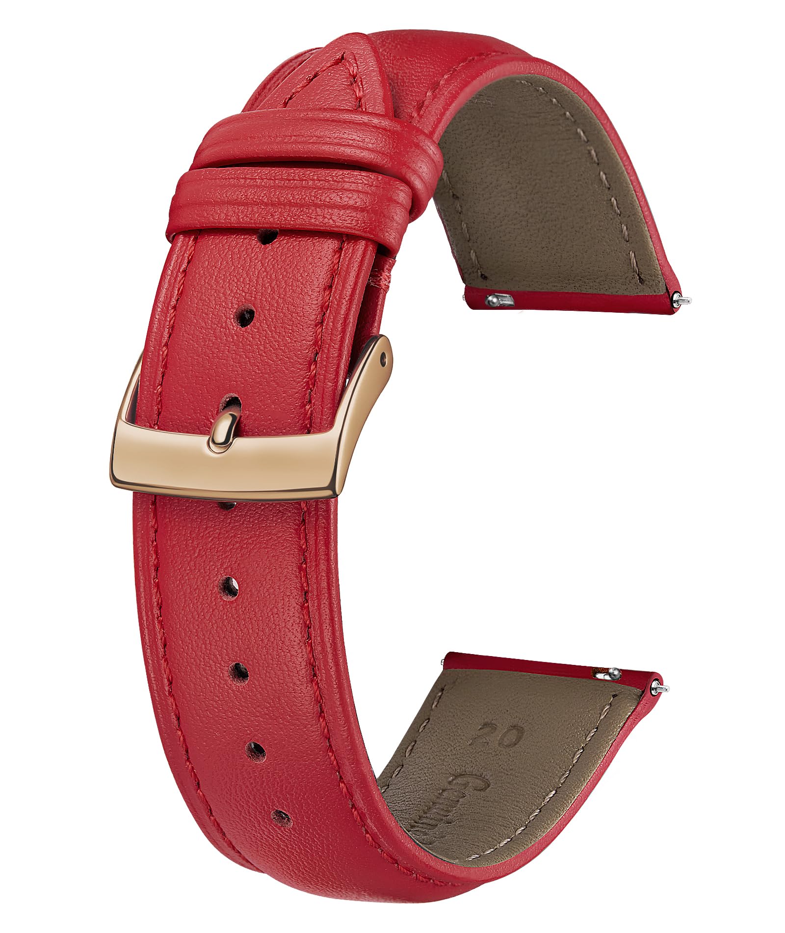 BINLUN Leather Watch Bands Quick Release Premium Calfskin Replacement Watch Strap Multicolors Watchbands for Men Women 12mm 14mm 16mm 18mm 19mm 20mm 21mm 22mm