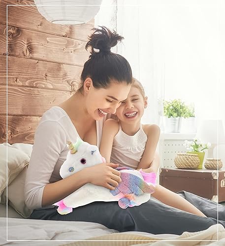 Miniatura 4 de DolliBu Peluche de unicornio volador real, peluche suave y abrazable, adorable juguete de peluche para jugar, lindo animal de fantasía, regalos para