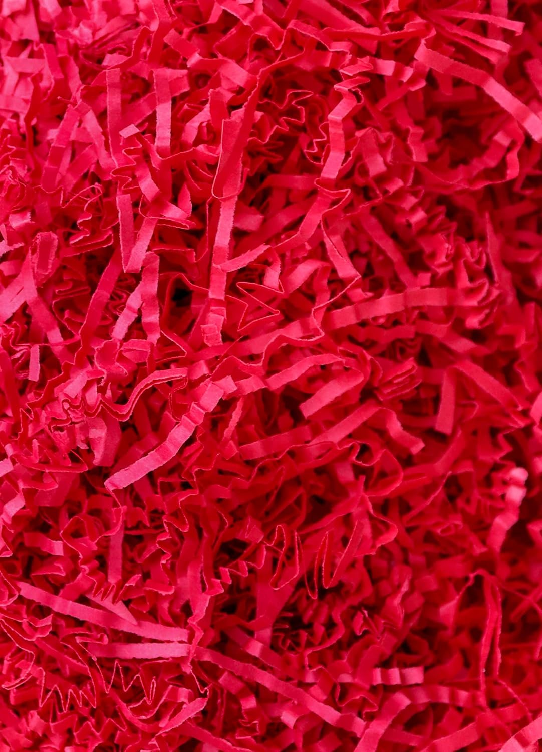"Soft & Thin" Cut Crinkle Paper Shred Filler (2 LB) for Gift Wrapping & Basket Filling - Red | MagicWater Supply : Health & Household