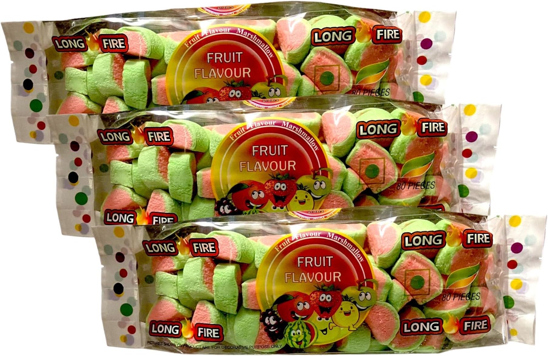 Marshmallow candy 100% vegetarian (Pack of 3)