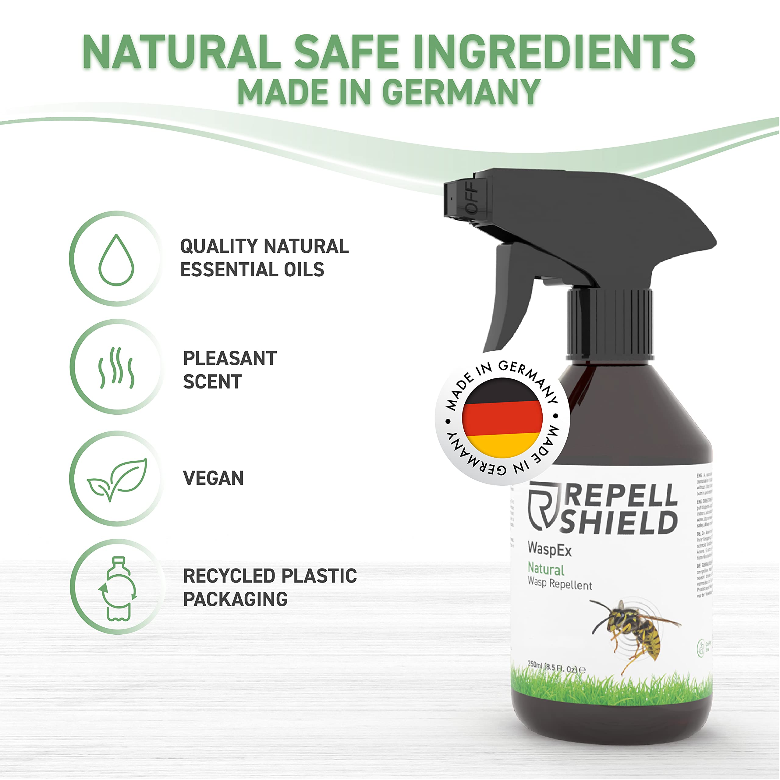 RepellShield Bee And Wasp Repellent Spray Organic Wasp Spray Outdoor