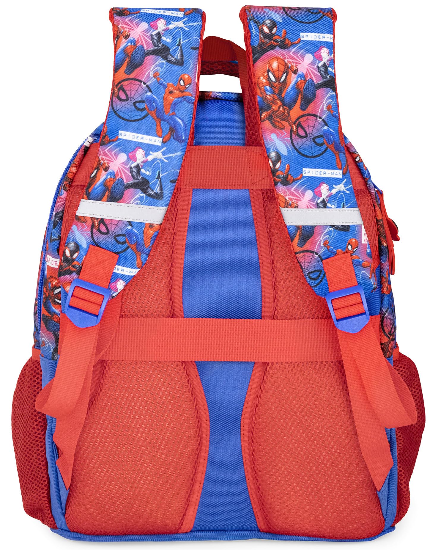 Clondo Pacchetto Scuola 3pz Per Spiderman Fan | Zaino Ergnomico Grande, Astuccio 3 Scomparti riempito 46pz, Tombolino