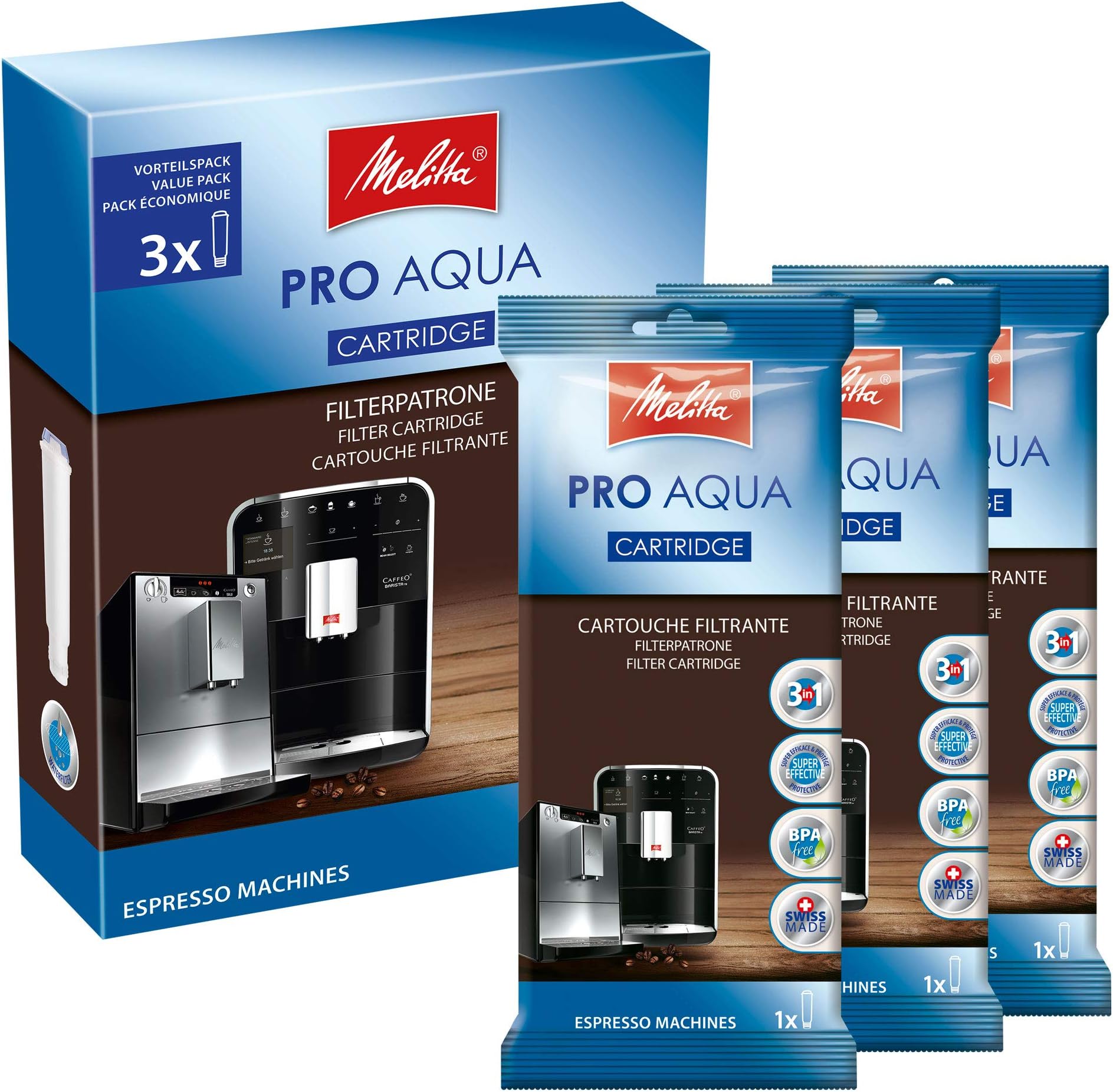 Melitta 224562 Pro Aqua Water Filter, Plastic