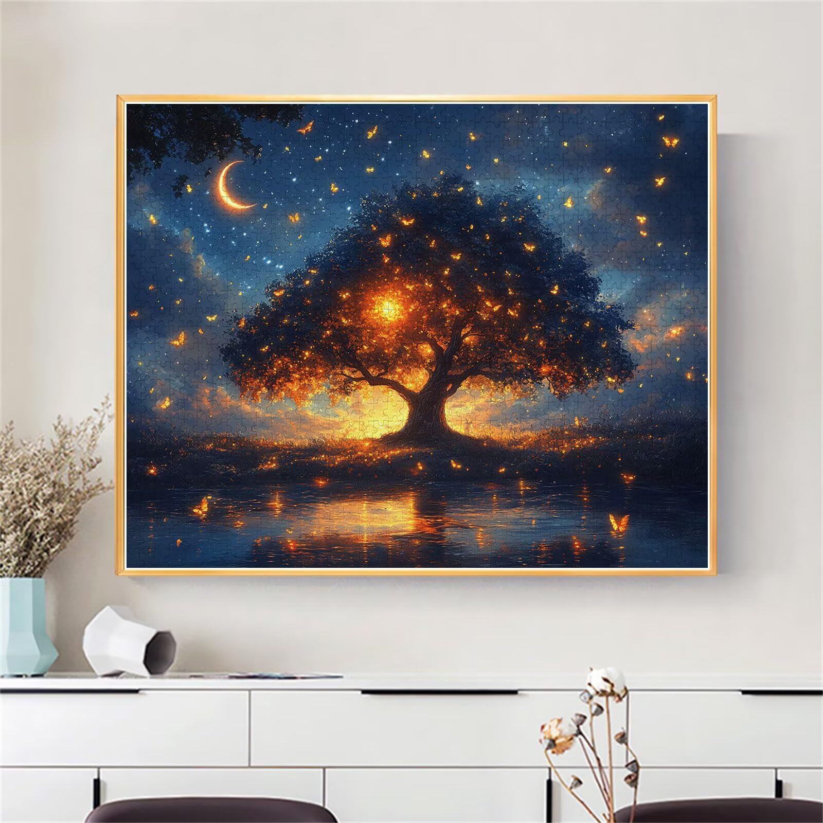 Puzzle Erwachsene 5000 Teile Baum Sternenhimmel Educa Jigsaw für Kinder ab 8 Jahren Mädchen Jungen, Erwachsene Impossible Klassische Puzzles, Anspruchsvoll Spielspaß, Als Geschenke 105x156cm t-910
